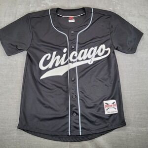 NOIZ Chicago Baseball Jersey Mens XL Black White 07 Super Star League